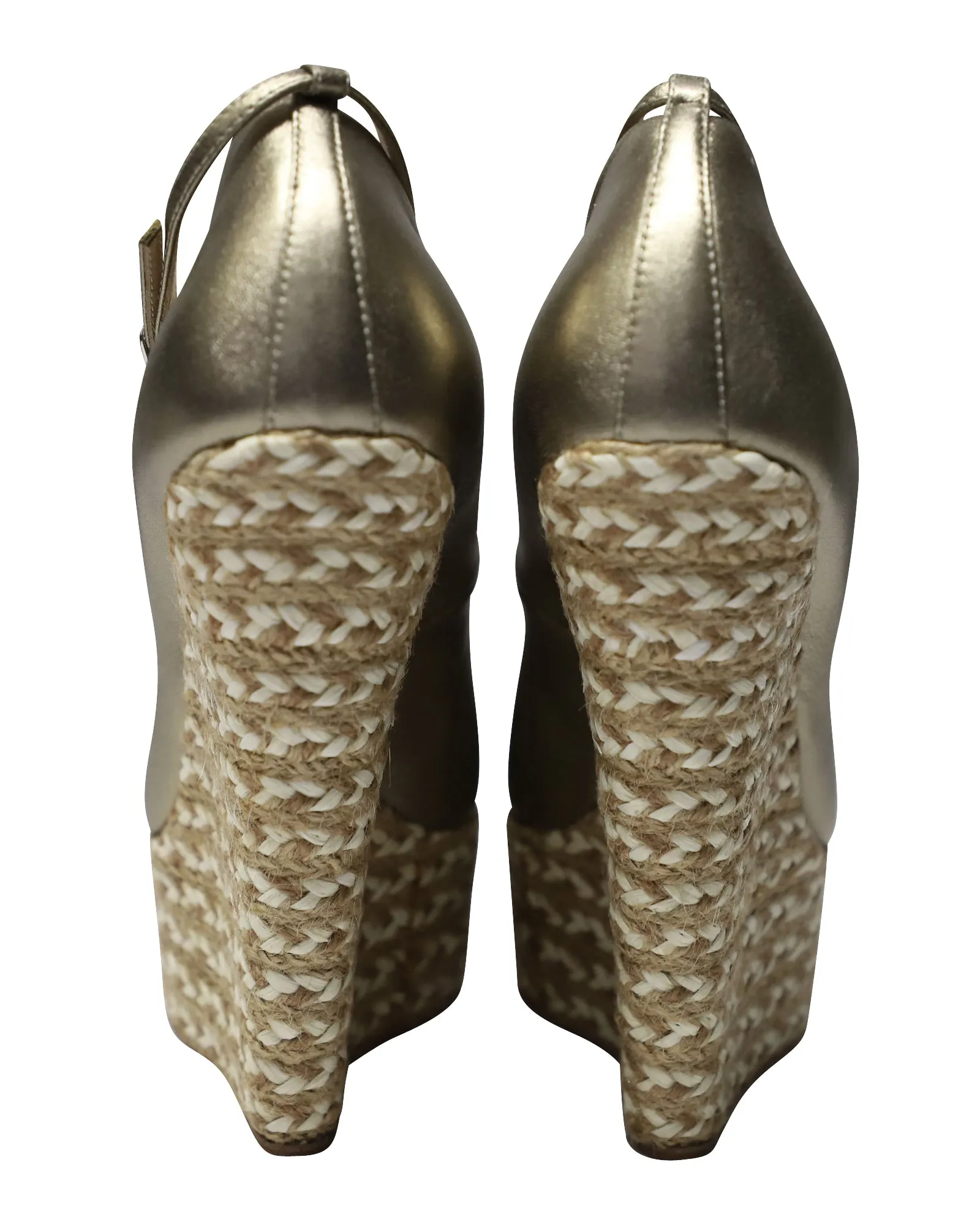 Giuseppe Zanotti Cumber 105 Wedge in Gold Leather