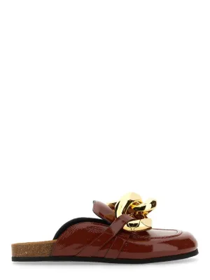 Glossy Leather Mules