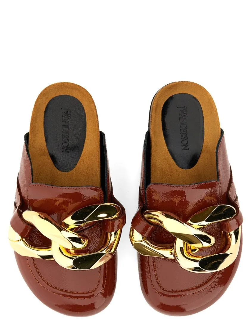Glossy Leather Mules