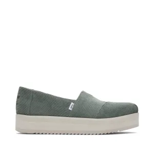 Green Corduroy Midform Espadrille