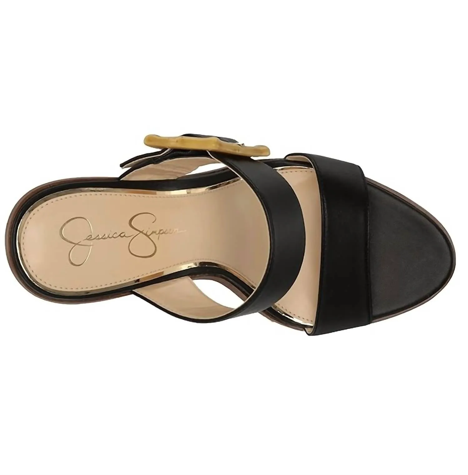 Hendrya Wedge Sandal In Black