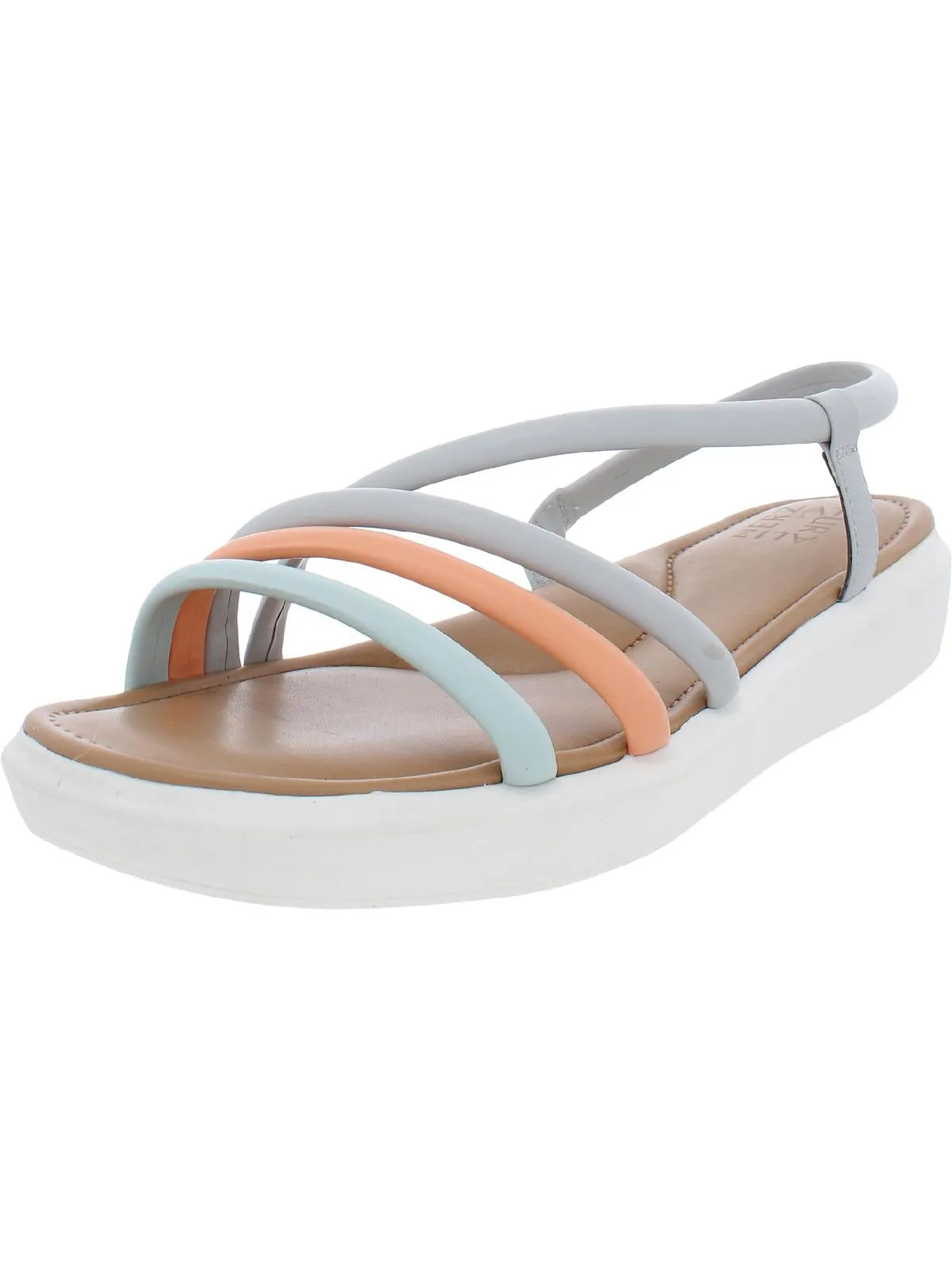 Hobby Womens Strappy Square Toe Wedge Sandals