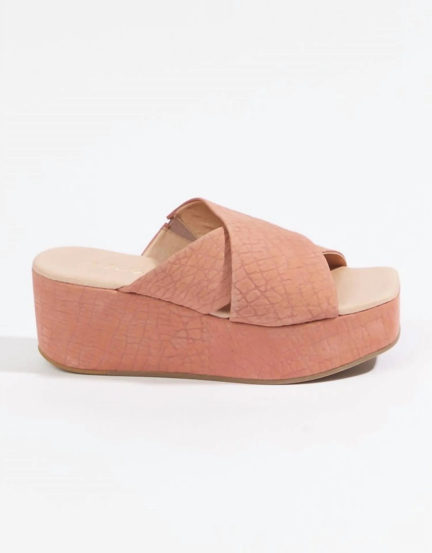 Holden Wedge In Rose Leather