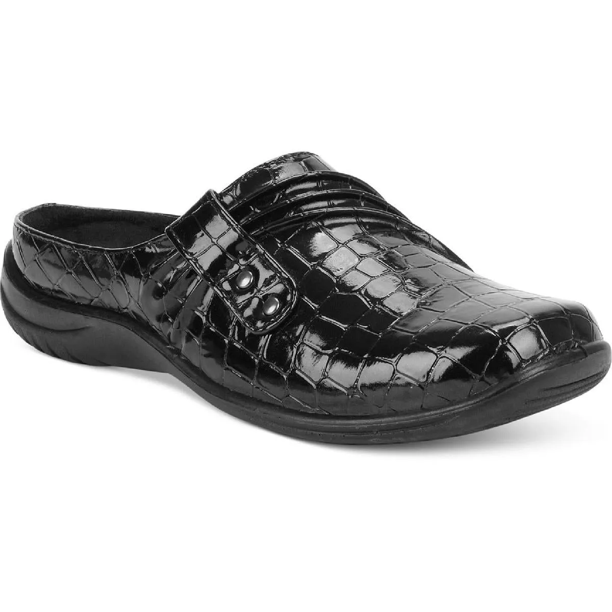 Holly Womens Faux Leather Stretch Mules