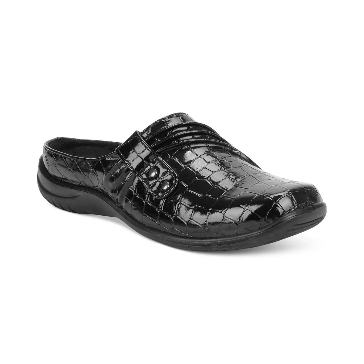 Holly Womens Faux Leather Stretch Mules