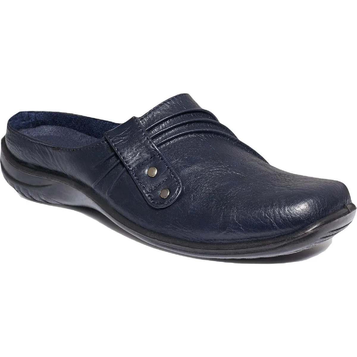 Holly Womens Faux Leather Stretch Mules