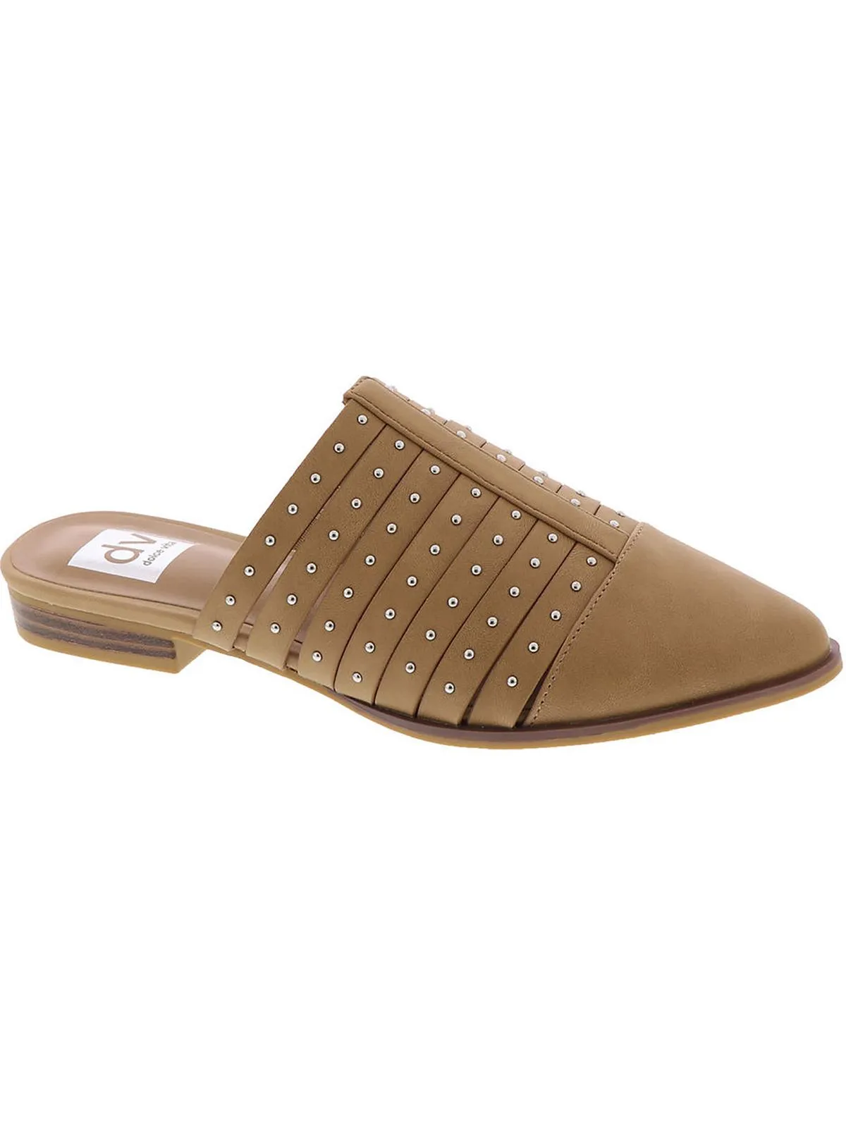 Idilly Womens Faux Leather Studded Mules