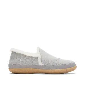India Drizzle Grey Faux Fur Slipper