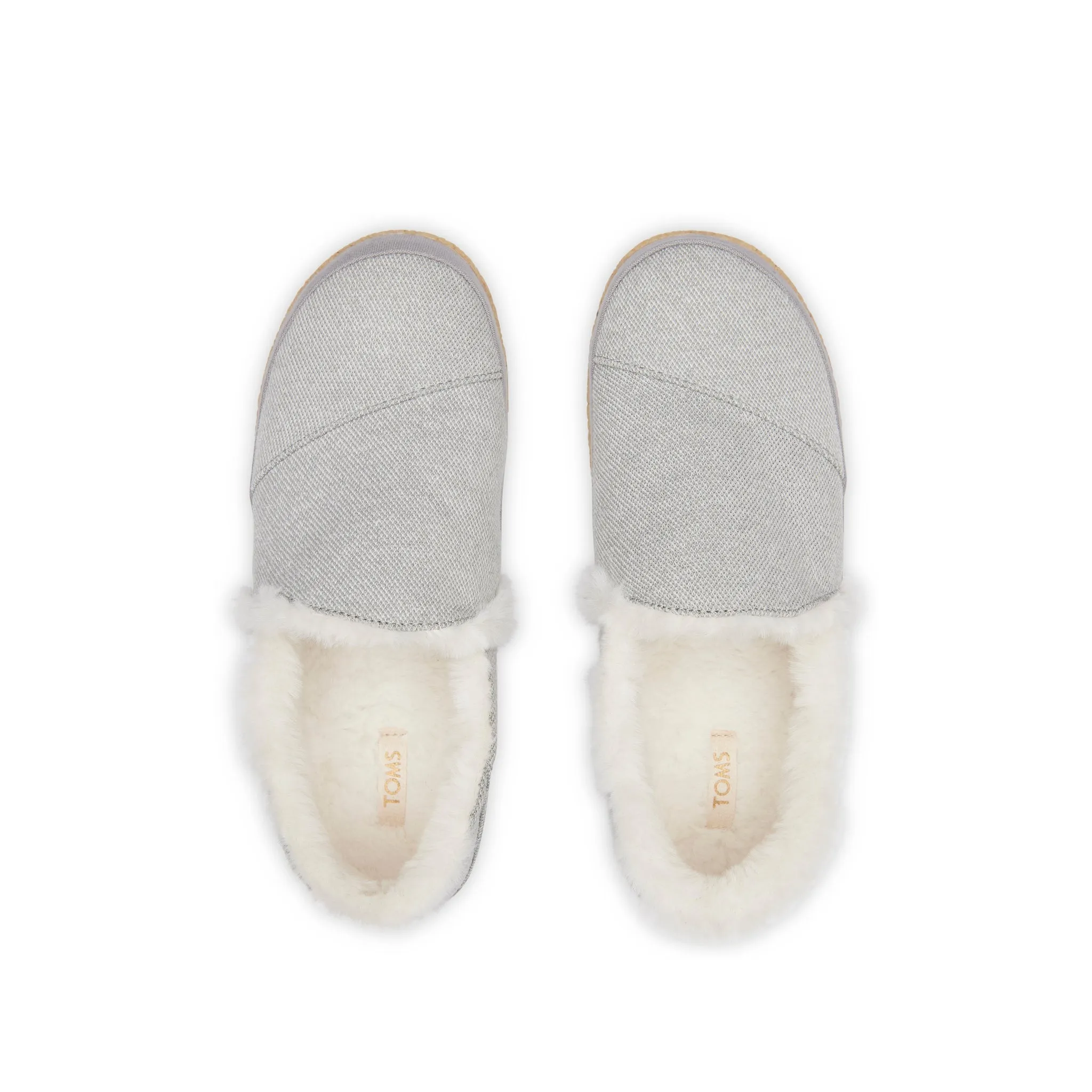 India Drizzle Grey Faux Fur Slipper