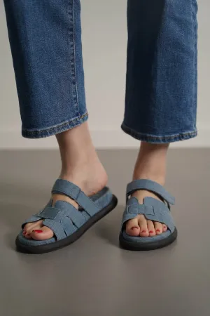 IZZY DENIM SLIDES