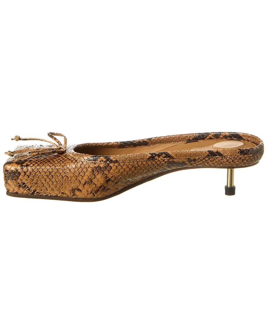Jacquemus Snake-Embossed Leather Mule