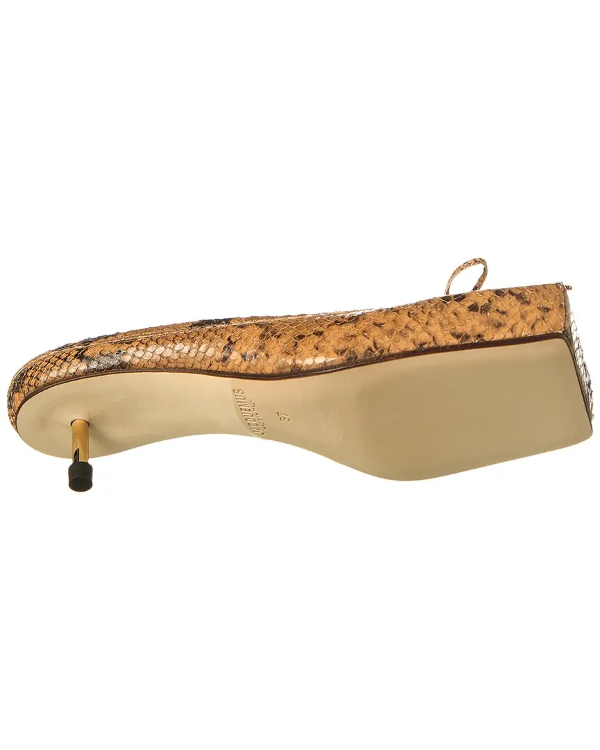 Jacquemus Snake-Embossed Leather Mule