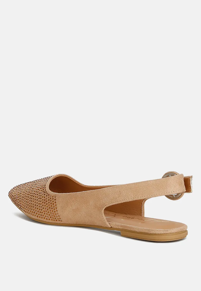 jarisa rhinestones embellished slingback mules