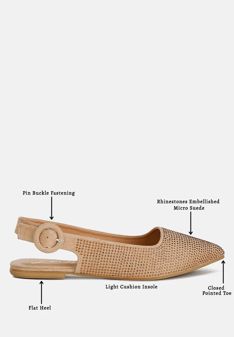 jarisa rhinestones embellished slingback mules