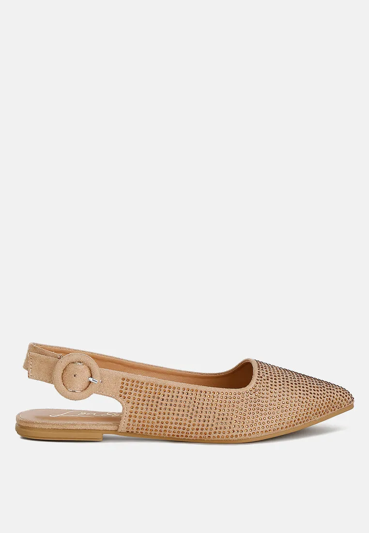 jarisa rhinestones embellished slingback mules