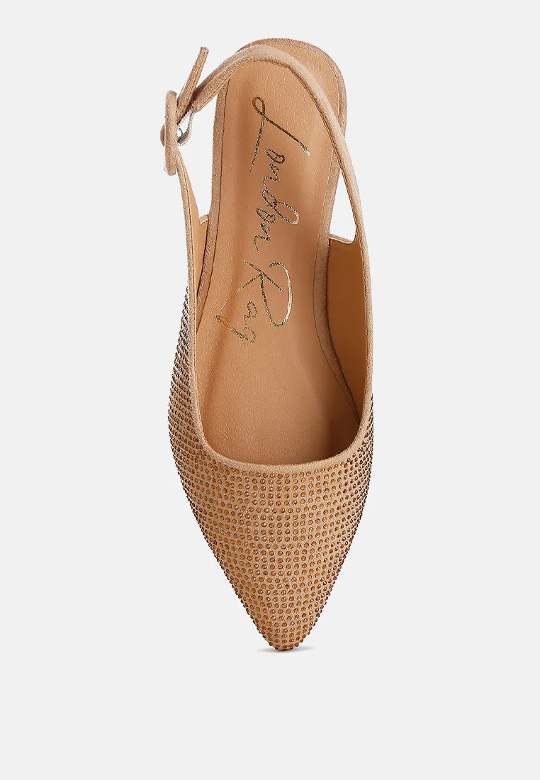 jarisa rhinestones embellished slingback mules