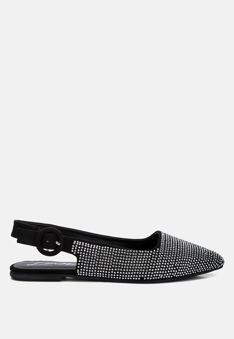 jarisa rhinestones embellished slingback mules
