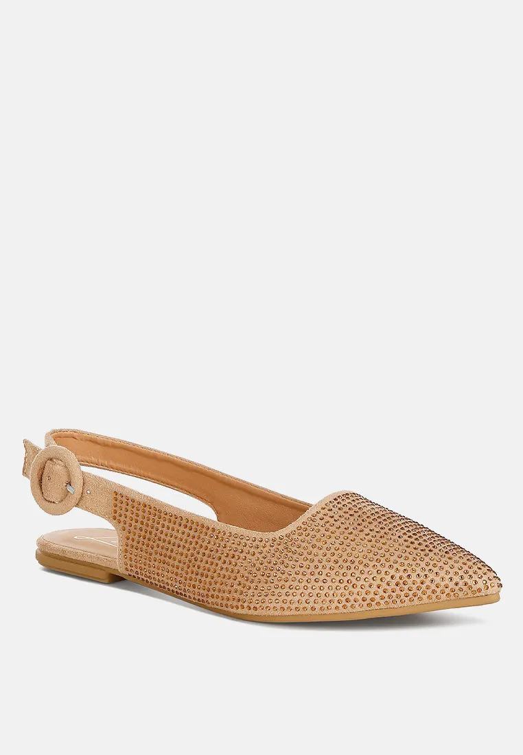 jarisa rhinestones embellished slingback mules