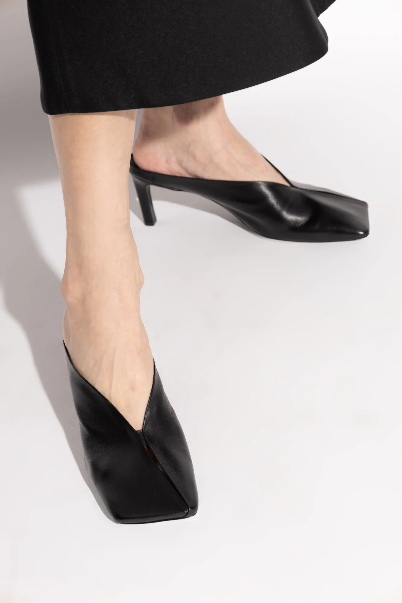 Jil Sander Leather Heeled Mules