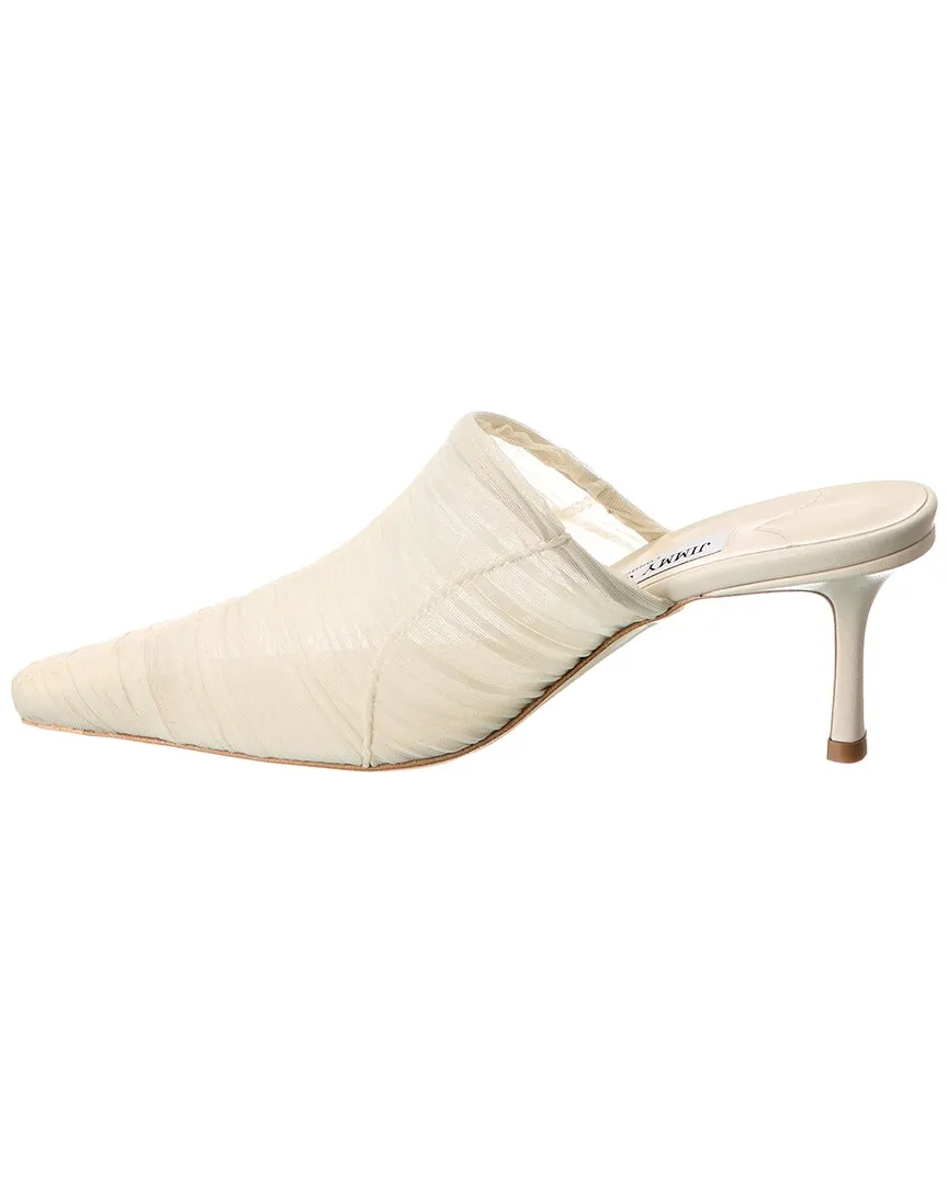Jimmy Choo Lotta 65 Ruched Tulle Mule