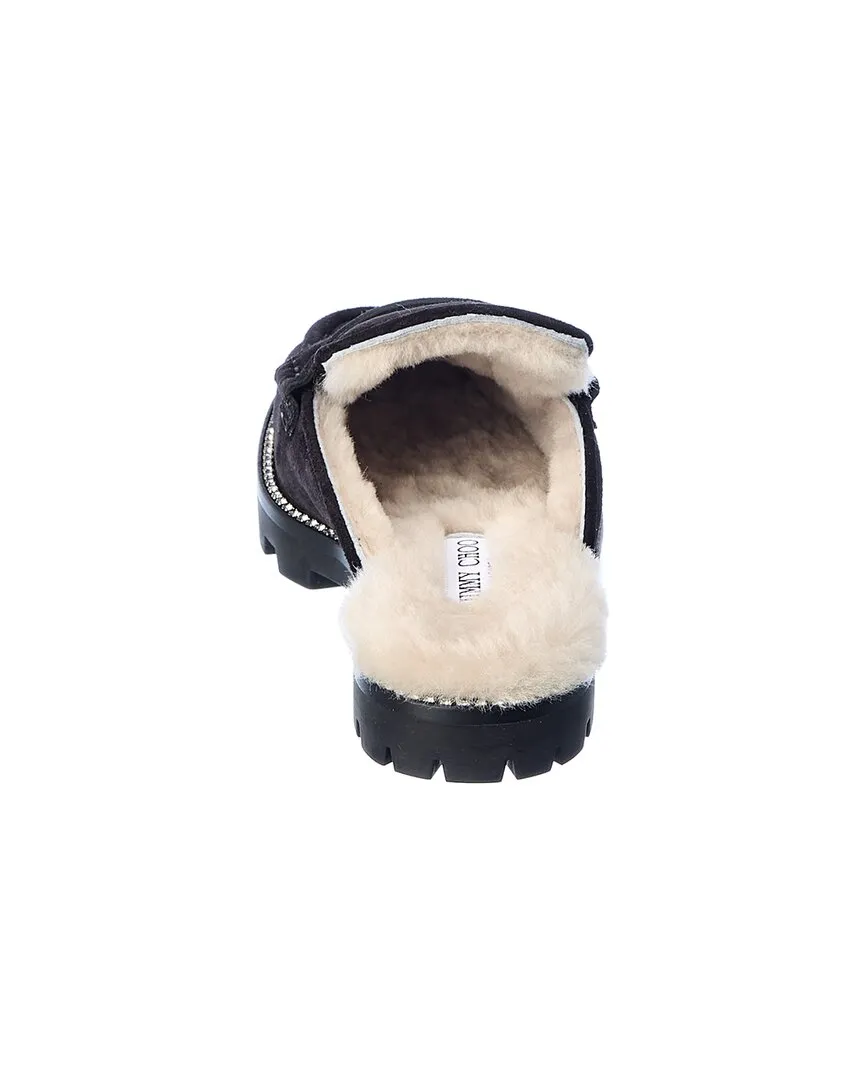 Jimmy Choo Ronnie Suede & Shearling Mule