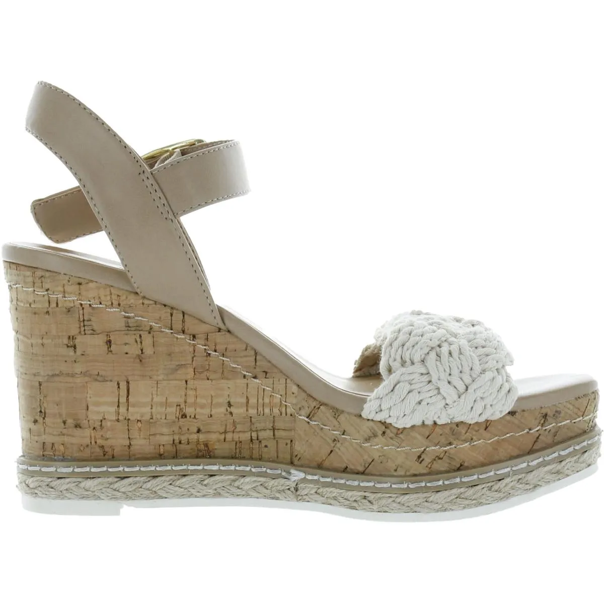 Junee Womens Open Toe Ankle Strap Wedge Sandals