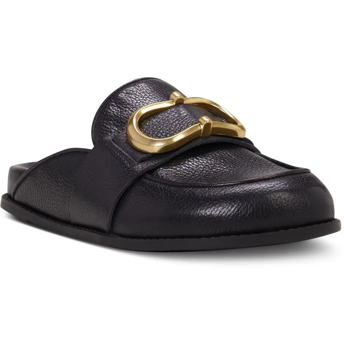JUNNIE Womens Leather Slip On Mules