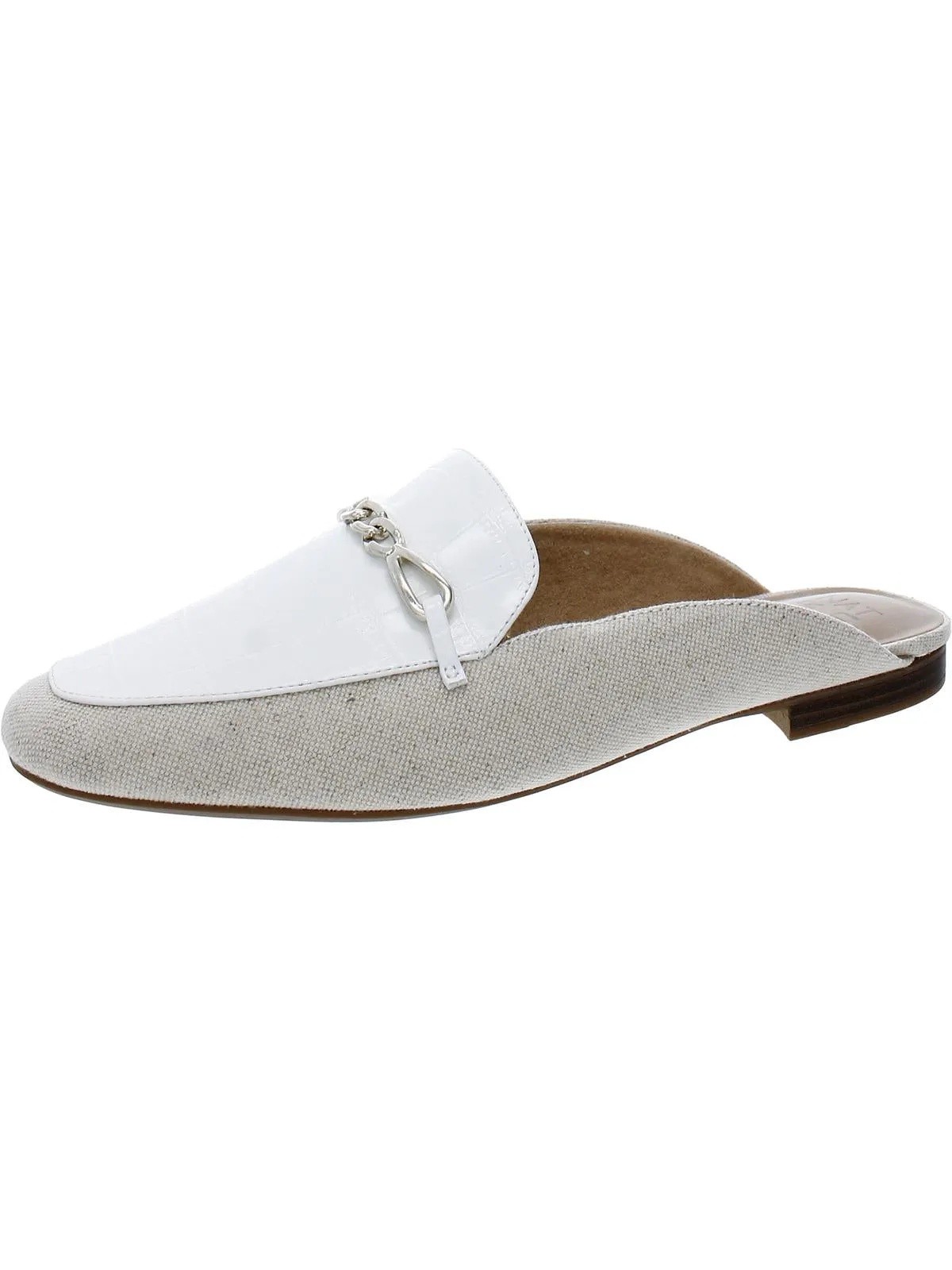 Kayden Womens Faux Leather Slip On Mules
