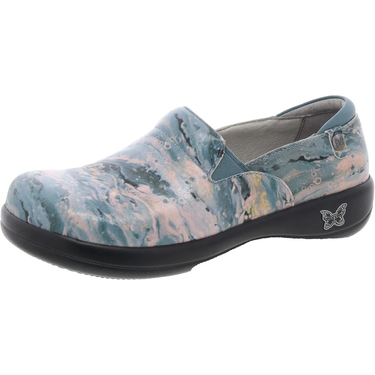 Keli Womens Leather Casual Clogs