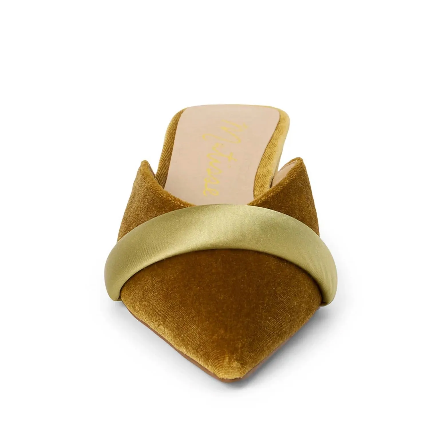 Kellan Heeled Mule In Chartreuse
