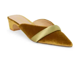 Kellan Heeled Mule In Chartreuse