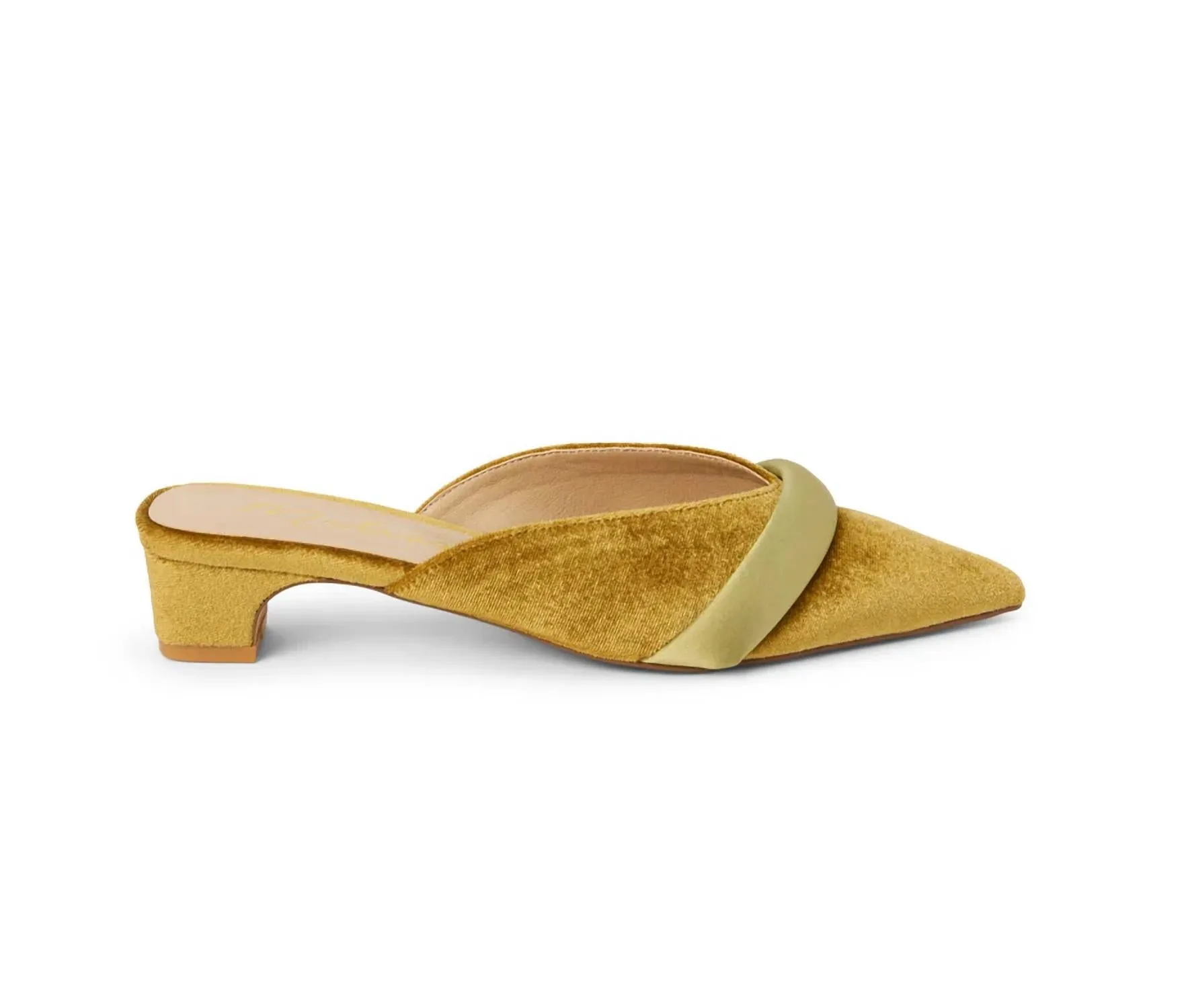 Kellan Heeled Mule In Chartreuse