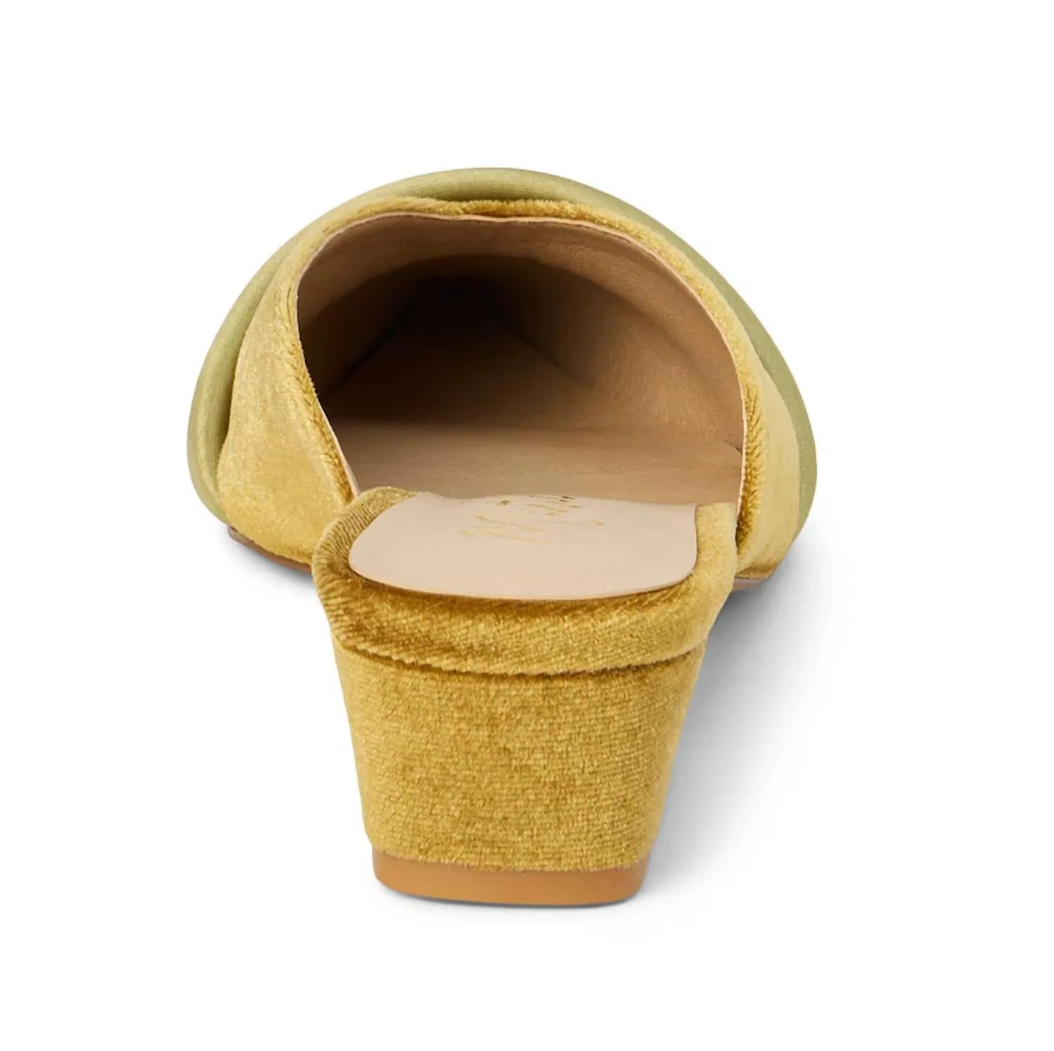 Kellan Heeled Mule In Chartreuse