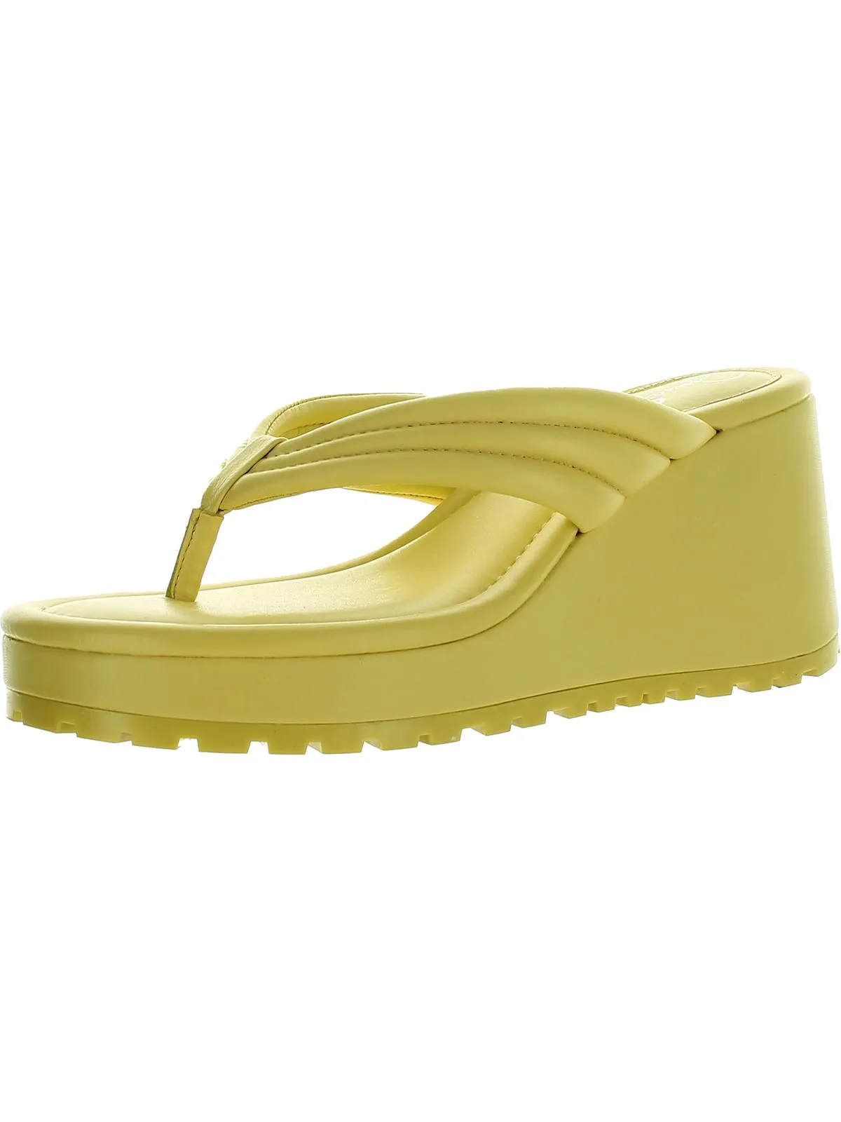 Kemnie Womens Leather Slip On Wedge Sandals
