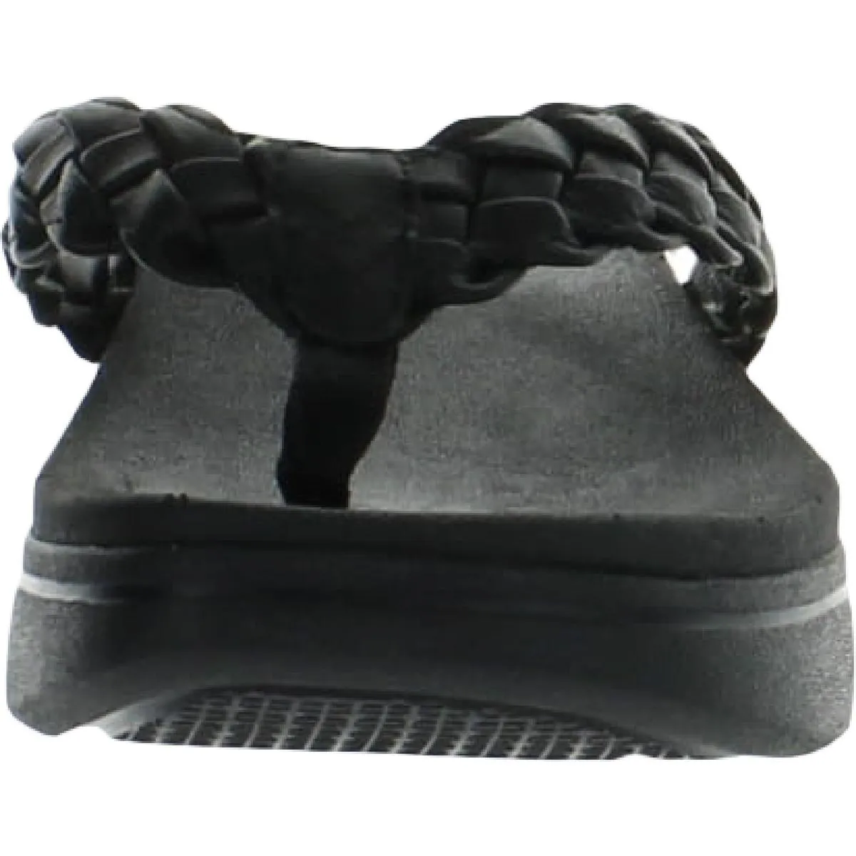 Kenji Womens Faux Leather Slip On Wedge Sandals