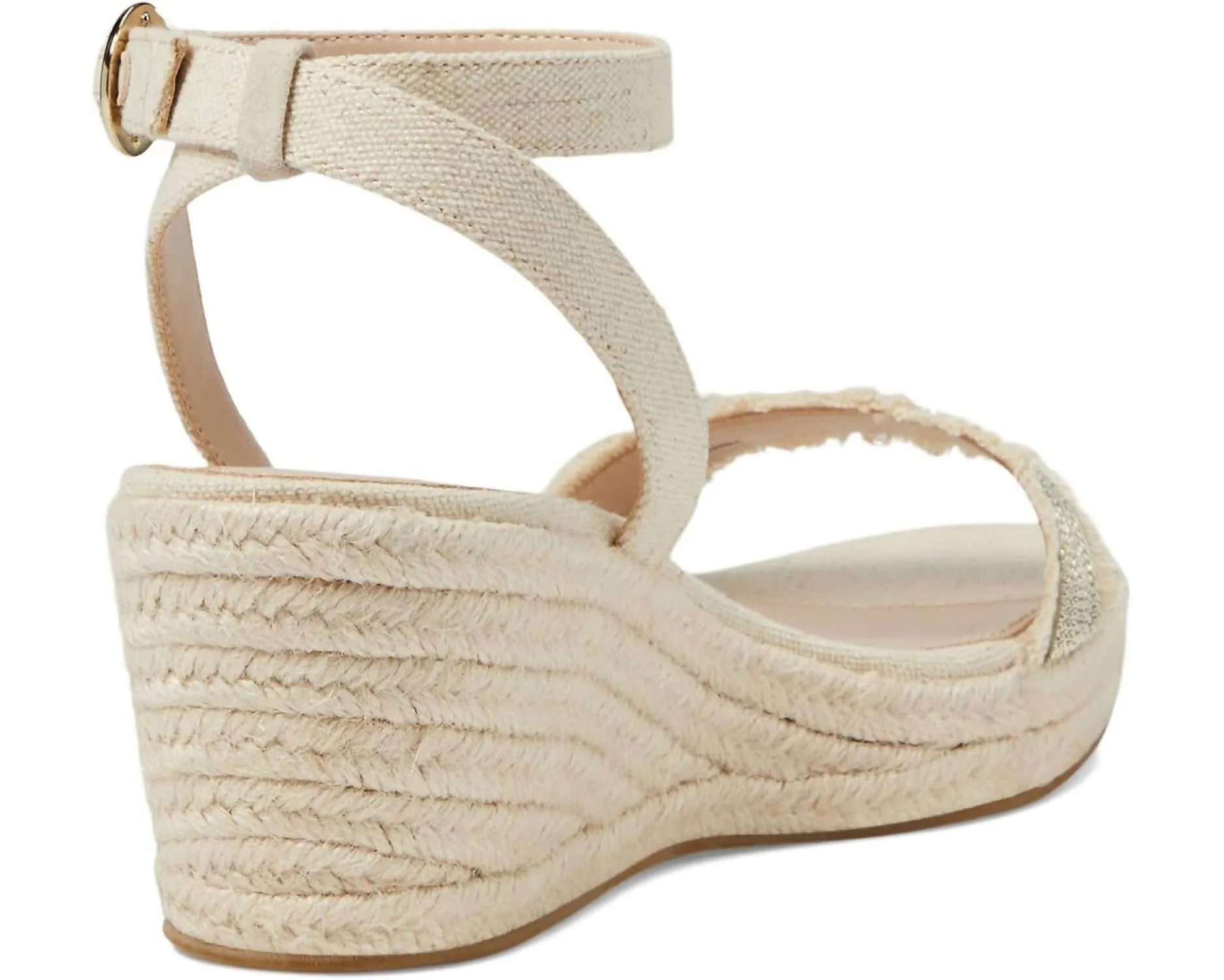 Kitina Wedge Sandal In Natural Linen