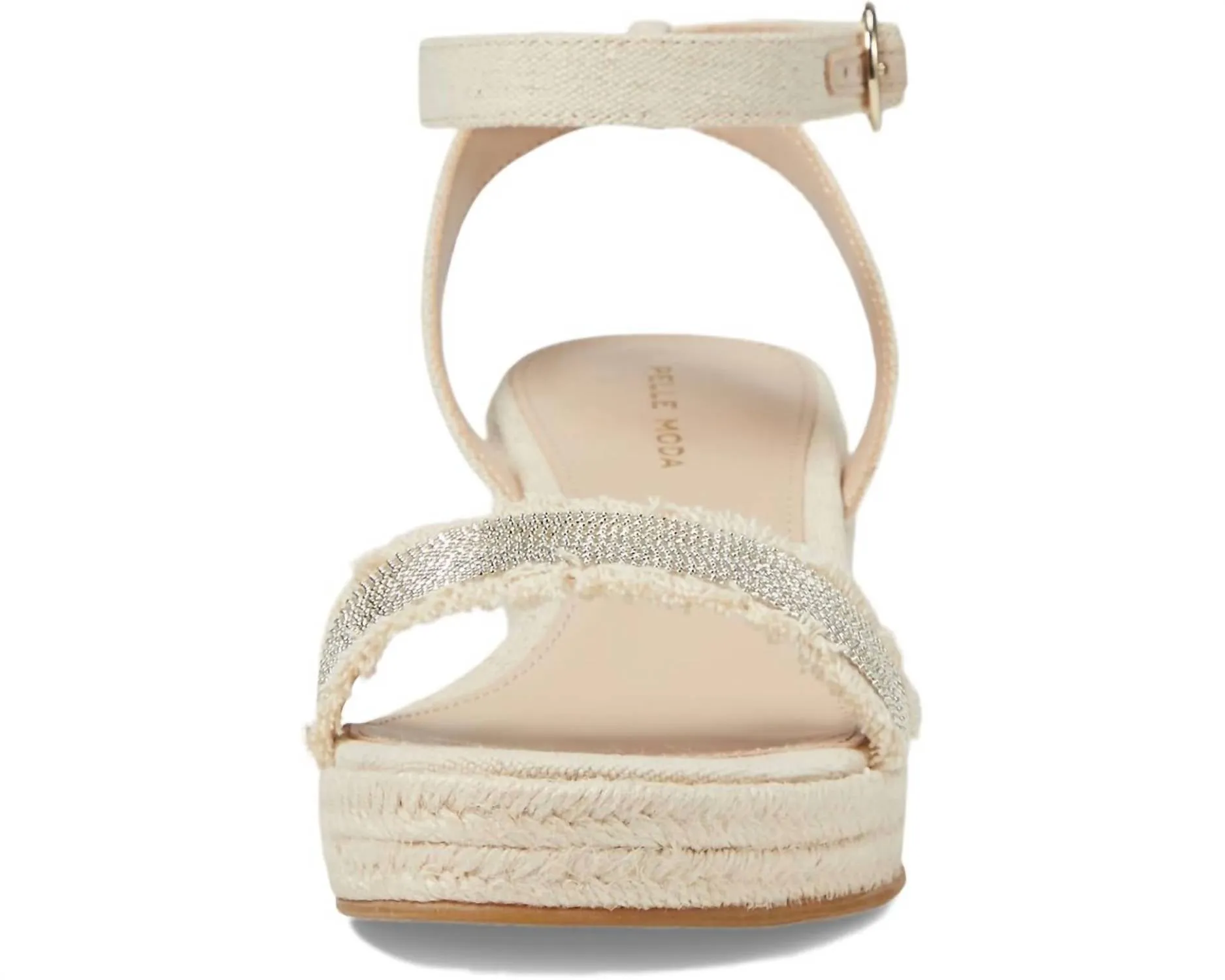 Kitina Wedge Sandal In Natural Linen