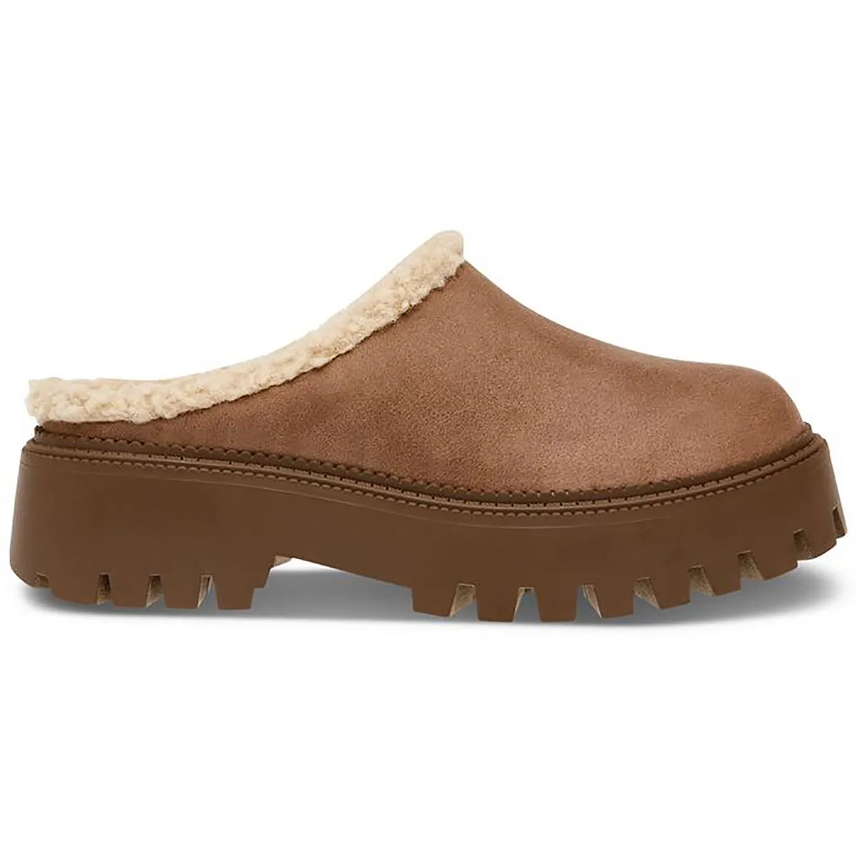 Ladie Womens Faux Suede Cushioned Footbed Mules