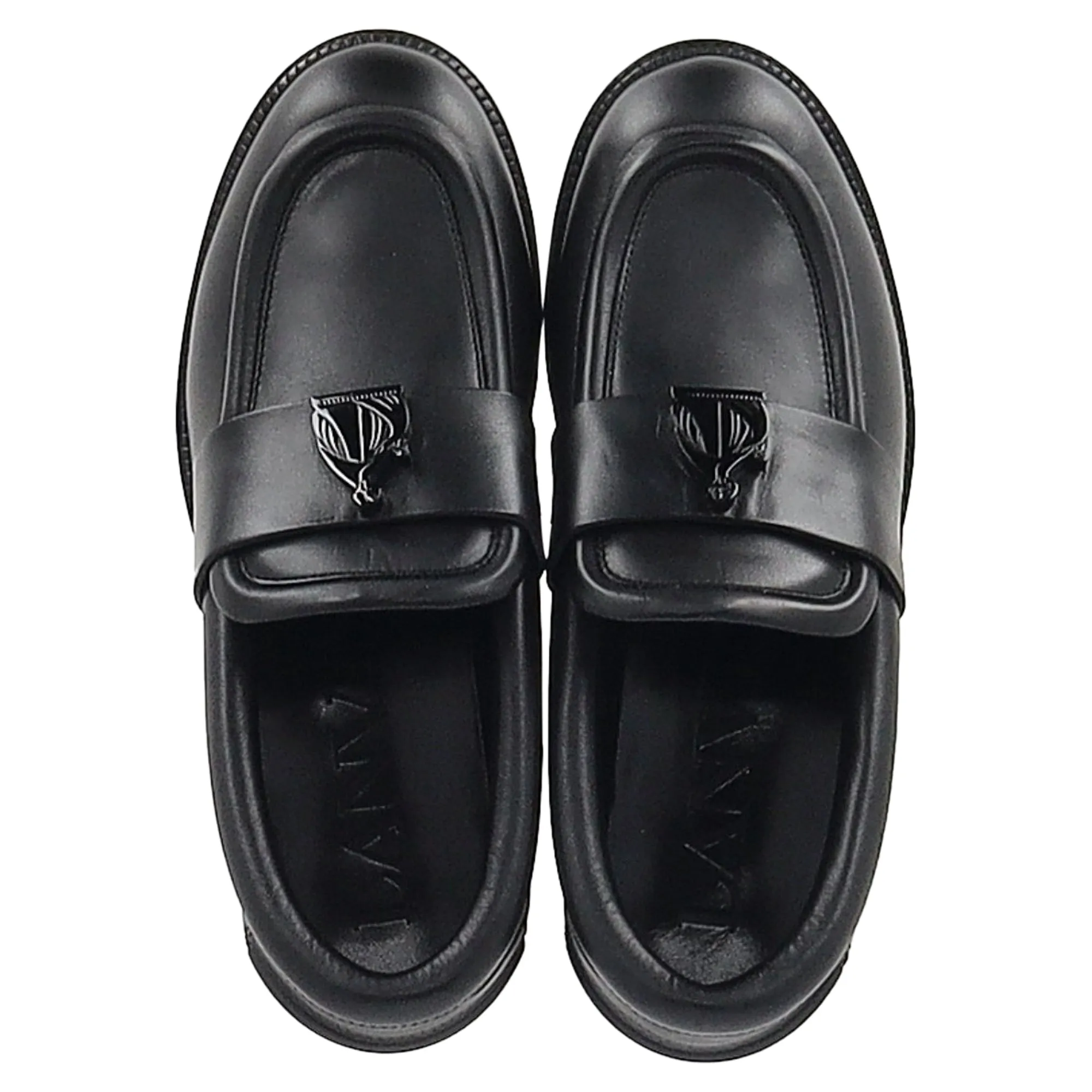 Lanvin Slip on Loafers in Black Leather