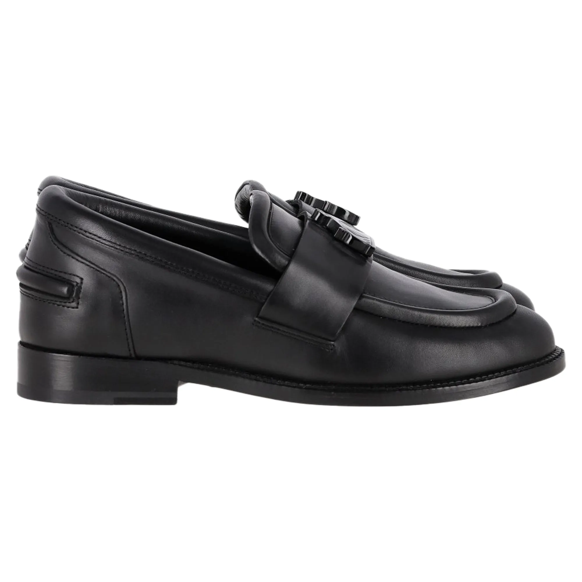 Lanvin Slip on Loafers in Black Leather