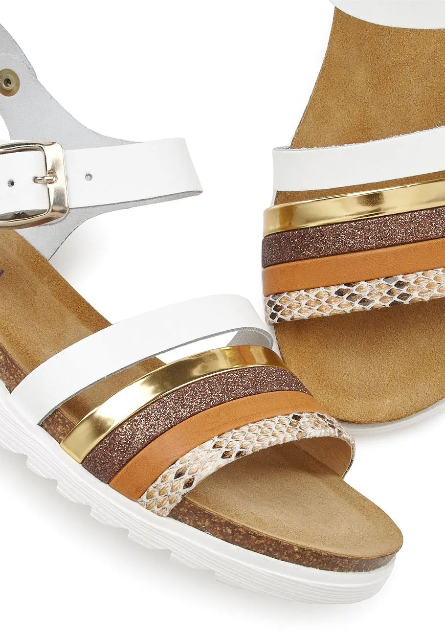 LASCANA Women's Strap Detail Wedge Sandals