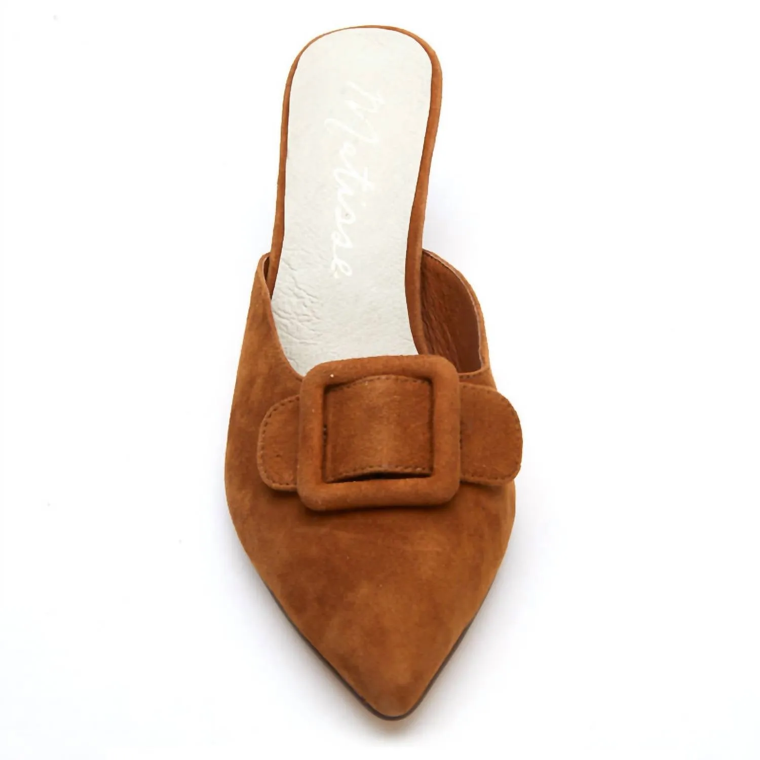 Layover Heeled Mule In Saddle