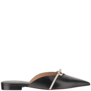 Leather Mules With Bow
