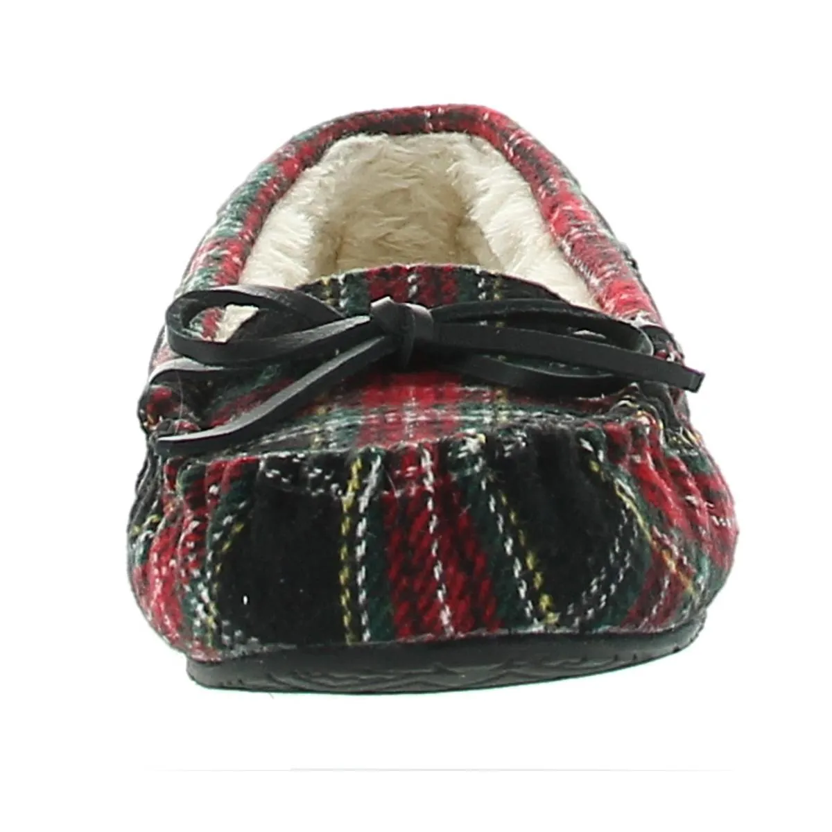 Lodge Trapper Womens Plaid Comfy Moccasin Slippers