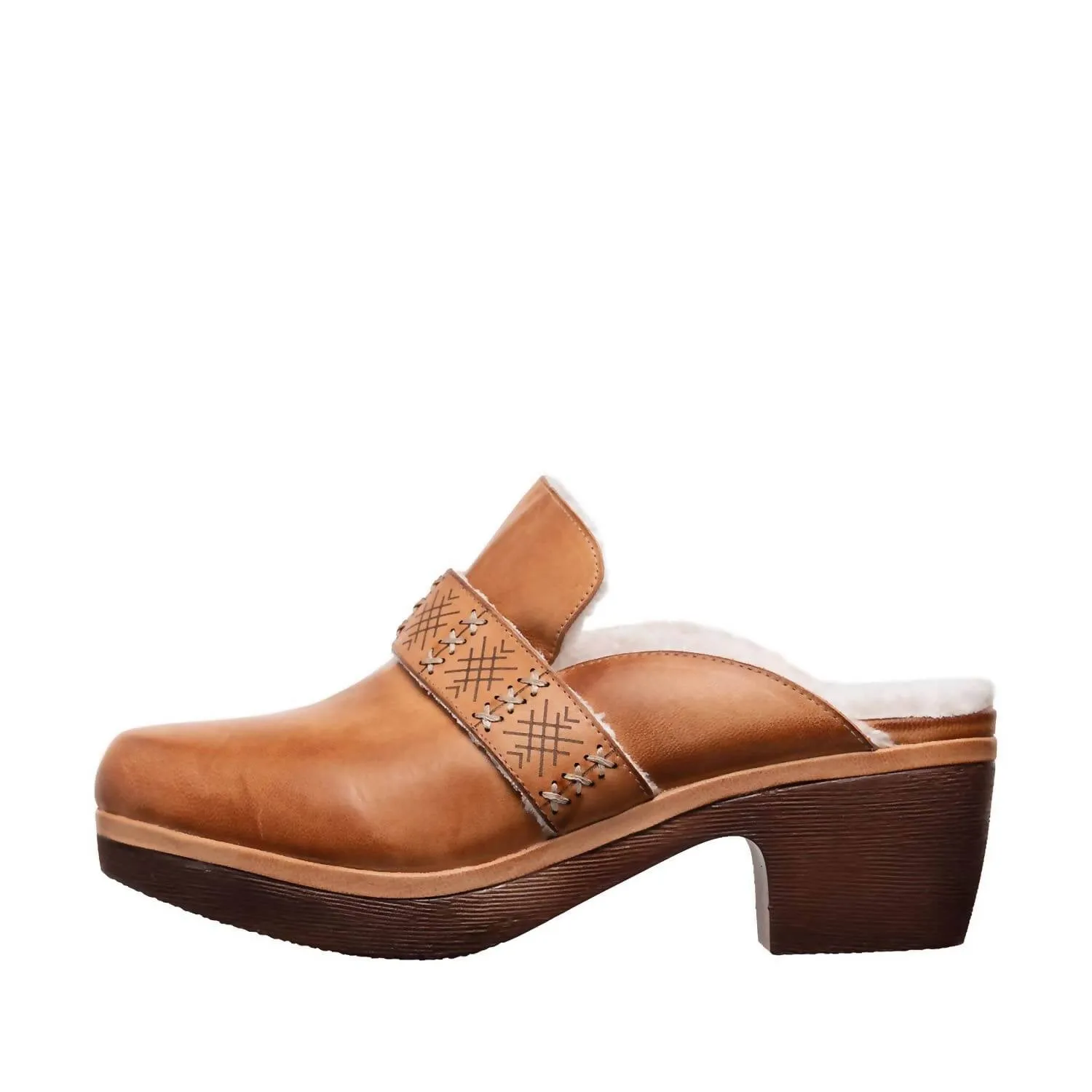 Lola Clog In Tan Leather