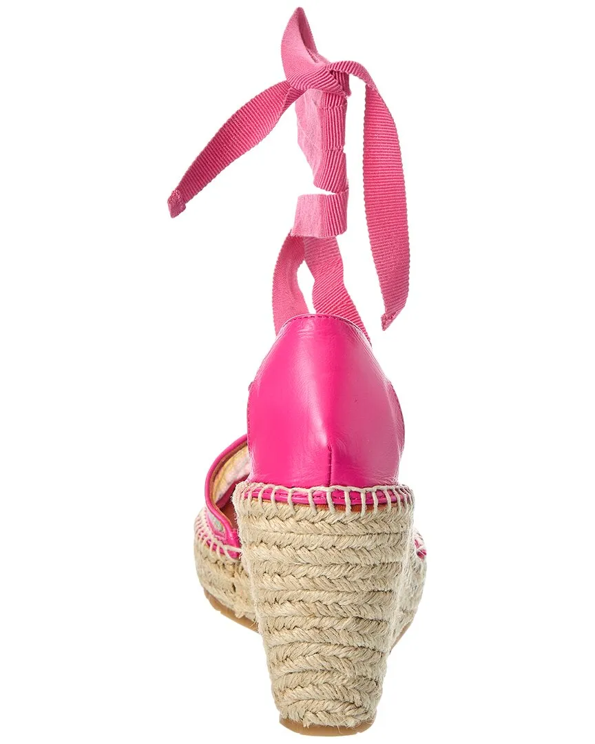 M Missoni Canvas & Leather Wedge Espadrille