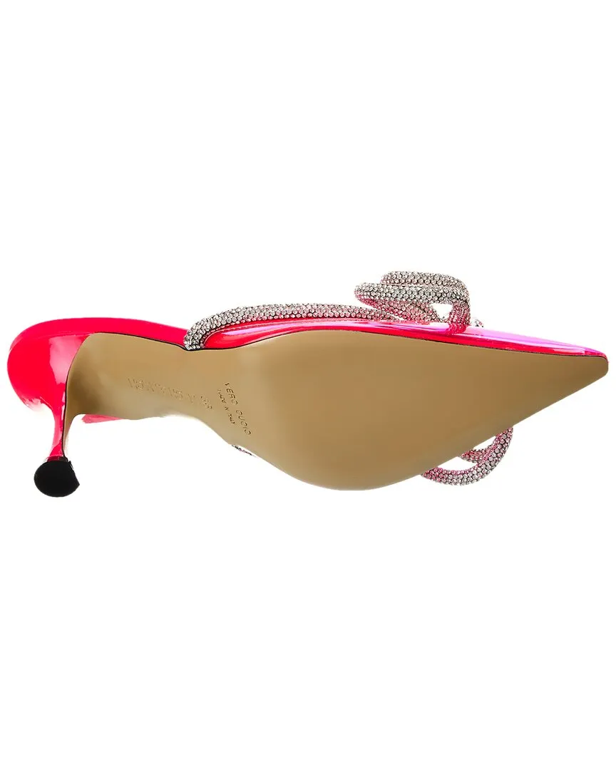 Mach & Mach Double Bow Vinyl & Leather Mule