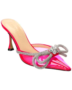 Mach & Mach Double Bow Vinyl & Leather Mule