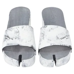 Maison Margiela Tabi painted cone heel wooden clog sandal