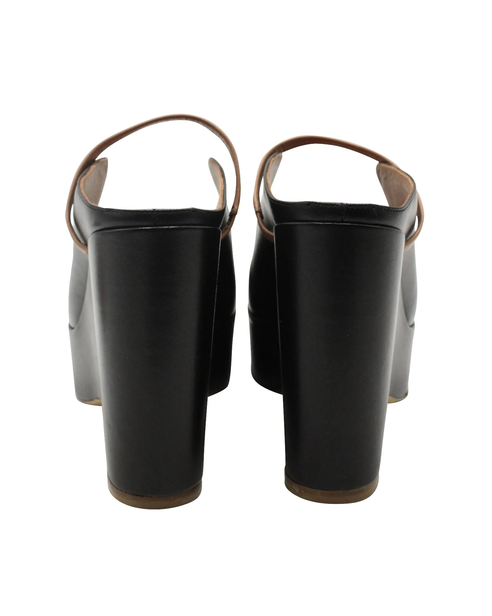 Malone Souliers Norah Wedge Sandals in Black Leather